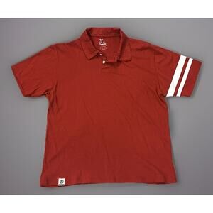 Momotaro Jeans 100% Cotton Red Polo Shirt Large L Mi JAPAN US Seller $190 EUC